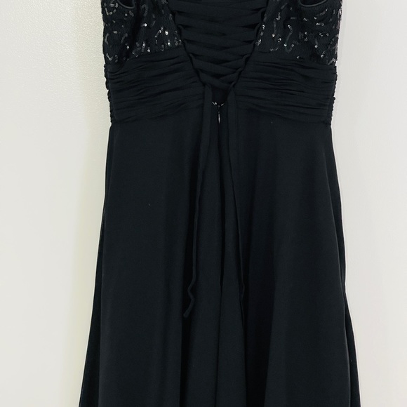 Spectacular cocktail hi-low black dress - Picture 4 of 7